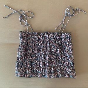 Out From Under Floral Top with Tie Straps